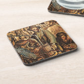 Dessous-de-verre Lune faisant blanc éclair Whiskey Liqueur (Côté gauche)