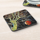 Dessous-de-verre Lune rouge se lève (Côté gauche)