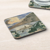 Dessous-de-verre Lune sur Barcelone de Walter Gramatte (Côté gauche)