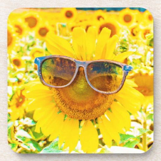 Dessous-de-verre Lunettes de soleil Tournesol Chic (Devant)