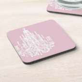 Dessous-de-verre Lustre rose Chic (Côté gauche)