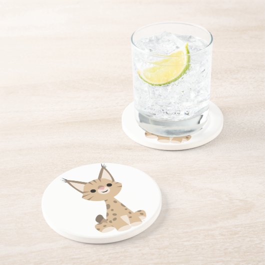 Dessous de verre Lynx Cartoon mignon (Côté)