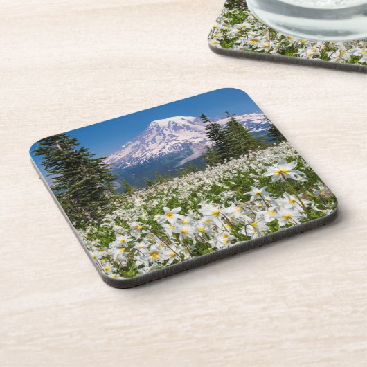 Dessous-de-verre Lys avalanches et Mont Rainier 2 (Côté gauche)