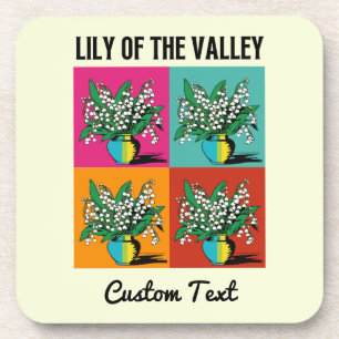 Dessous-de-verre Lys de la vallée Colorée Mai Mois de naissance Fle