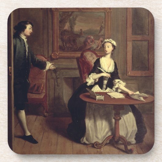 Dessous-de-verre M.B. trouve l'écriture de Pamela, illustration de (Devant)