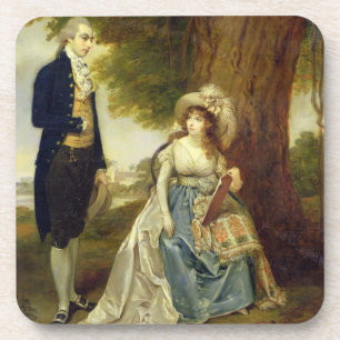 Dessous-de-verre M. et Mme Fraser, c.1785-90 (huile sur la toile)