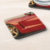 Dessous-de-verre Ma Corvette rouge (Côté gauche)