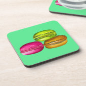 Dessous-de-verre Macarons colorés aquarelle art funky (Côté gauche)