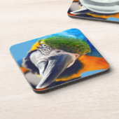 Dessous de verre Macaw bleu et jaune (Côté gauche)