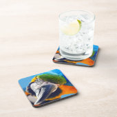 Dessous de verre Macaw bleu et jaune (Côté Droit)