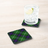 Dessous-de-verre MacDonald tartan bleu vert plaid (Côté Droit)
