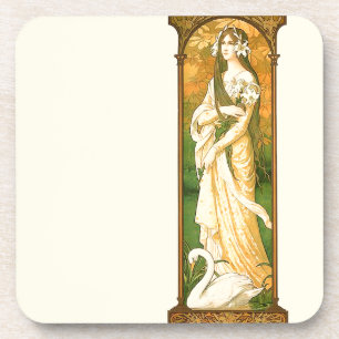 Dessous-de-verre Madame Lily Floral Flowers Coaster de Nouveau