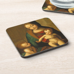 Dessous-de-verre Madonna et enfant avec des saints