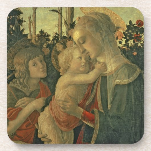 Dessous-de-verre Madonna et enfant avec St John le baptiste (huile (Devant)