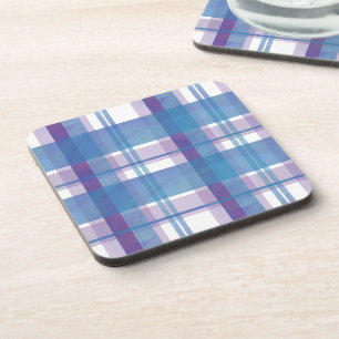 Dessous-de-verre Madras Plaid Blue et Purple