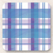 Dessous-de-verre Madras Plaid Blue et Purple (Devant)