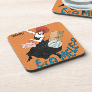 Dessous-de-verre Magasins Italiens Art Nouveau vintage par Capiello