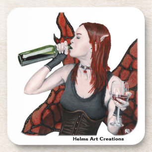 Dessous-de-verre Magic Fairy Vin Bouteille Imaginaire Dessous de ve