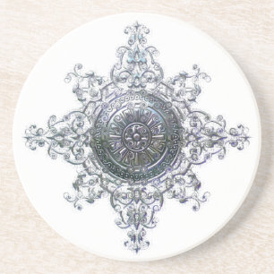 Dessous de verre magique en grès de flocon de neig