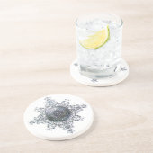 Dessous de verre magique en grès de flocon de neig (Côté)