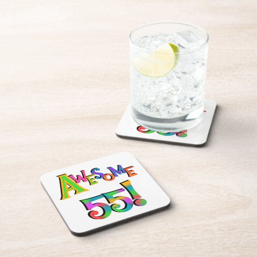 Dessous-de-verre Magnifique 55 T-shirts et cadeaux d'anniversaire (Côté Droit)