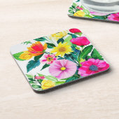 Dessous-de-verre magnifiques fleurs amusantes (Côté gauche)