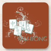 Dessous-de-verre mahjong bleu (Devant)