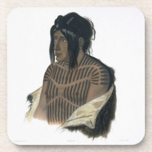 Dessous-de-verre Mahsette-Kuiuab, chef des Indiens de Cree, plat