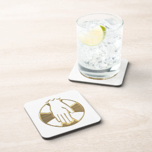 Dessous-de-verre Main "3-D" en or de Dieu 1