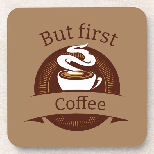 Dessous-de-verre Mais Premier Citation De Café Fun Caffeine Addict (Devant)