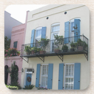 Dessous-de-verre Maisons Rainbow Row, Charleston SC Cork Dessous de