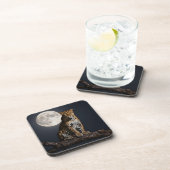 Dessous-de-verre Majestic Leopard and Full Moon (Côté Droit)