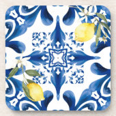 Dessous-de-verre Majolica, citron, tuiles siciliennes, Carrelage en (Devant)