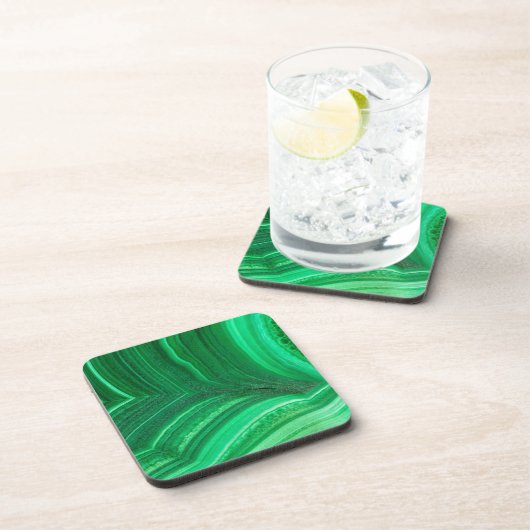 Dessous-de-verre Malachite Minéral vert vif (Côté Droit)