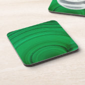 Dessous-de-verre Malachite verte en gros plan (Côté gauche)