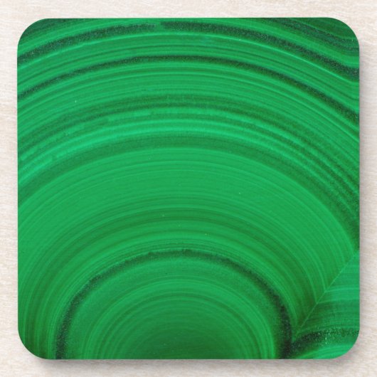 Dessous-de-verre Malachite verte en gros plan (Devant)