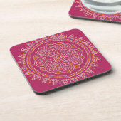 Dessous-de-verre Mandala Bandhani Traditionnel (Côté gauche)