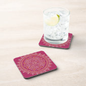 Dessous-de-verre Mandala Bandhani Traditionnel (Côté Droit)