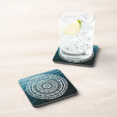 Dessous-de-verre Mandala Blanc Laissez la mer vous libérer (Côté Droit)