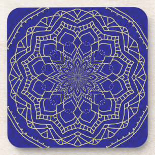 Dessous-de-verre Mandala bleu
