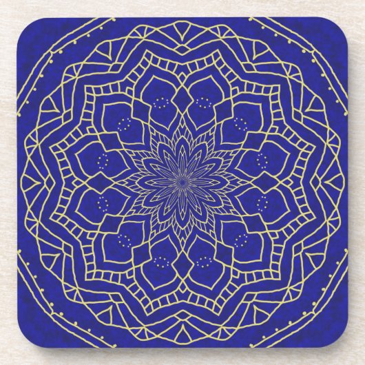 Dessous-de-verre Mandala bleu (Devant)