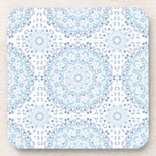 Dessous de verre mandala bleu clair (Devant)