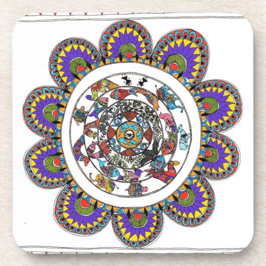 Dessous-de-verre mandala coasters (Devant)