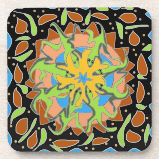 Dessous-de-verre Mandala de lézard (Devant)