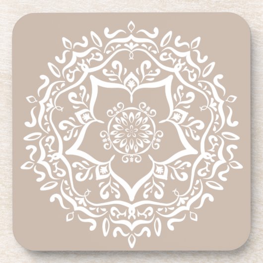 Dessous-de-verre Mandala en laine (Devant)