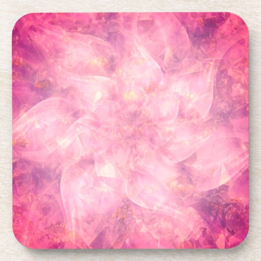 Dessous-de-verre Mandala Fleur Rose (Devant)