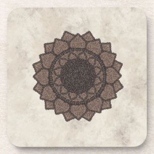Dessous-de-verre Mandala Grain de Café - Moderne Organique - Amateu
