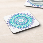 Dessous-de-verre Mandala Turquoise ethnique (Côté gauche)