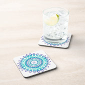 Dessous-de-verre Mandala Turquoise ethnique (Côté Droit)