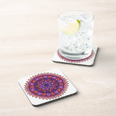 Dessous-de-verre Mandala violet et rose (Côté Droit)